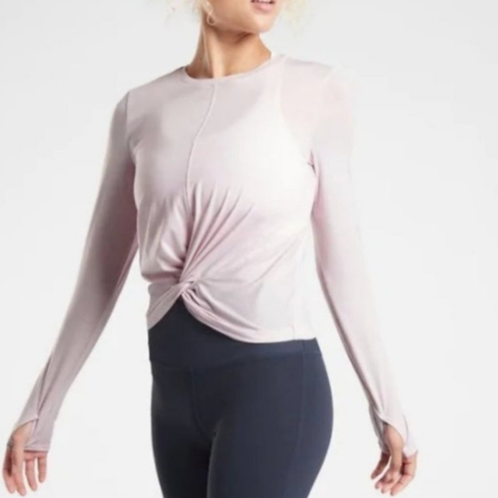 Athleta Long Sleeve Twist Front Tee